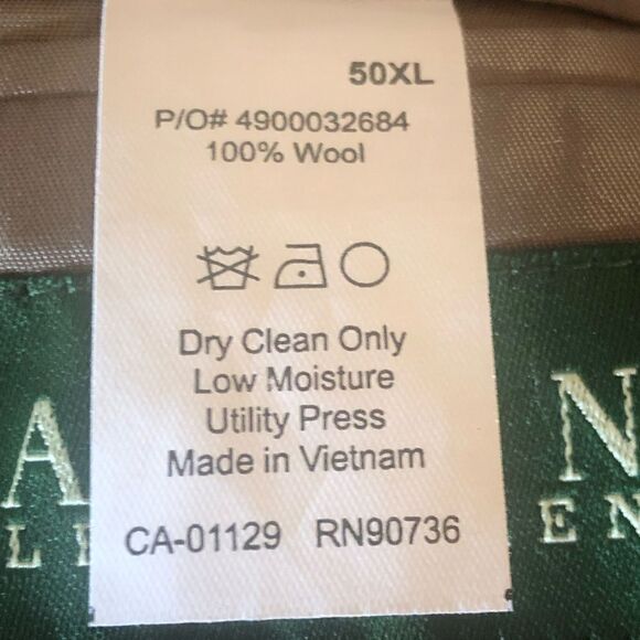 Lauren Ralph Lauren 100% Wool Fully Lined Brown Plaid Blazer. Size 50L - Picture 9 of 9